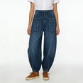 thumbnail image 5 of SBYOJLPB Women Denim Pants Drawstring Loose Casual Jogging Jeans Trousers, 5 of 8