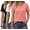 Coral-White-Black, variant on MOSHU 3 Pack T-Shirts for Women Short Sleeve Summer Womens Tops Casual Women T-shirts Summer Outfits