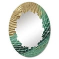 thumbnail image 2 of DESIGN ART Designart "Gold Green Surreal Spirals" Abstract Spirals Modern Wall Mirror 20in.x30in., 2 of 4