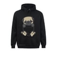 thumbnail image 2 of Sudadera con capucha de bolsillo con diseño de patas de pug, para amantes de los perros, para hombres y mujeres, regalo, para motociclistas, ropa gótica, 2 of 5