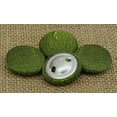 thumbnail image 2 of Decorative Olive Green Round Poly Dupion Fabric Covered 2 Holes Button Scrapbooking Craft - Pack of 12 Pieces, 2 of 3