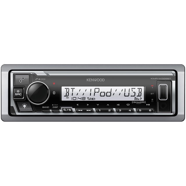 Kenwood KMR-M328BT - Receptor multimedia digital marino con Alexa y Bluetooth integrado (no reproduce CDs)