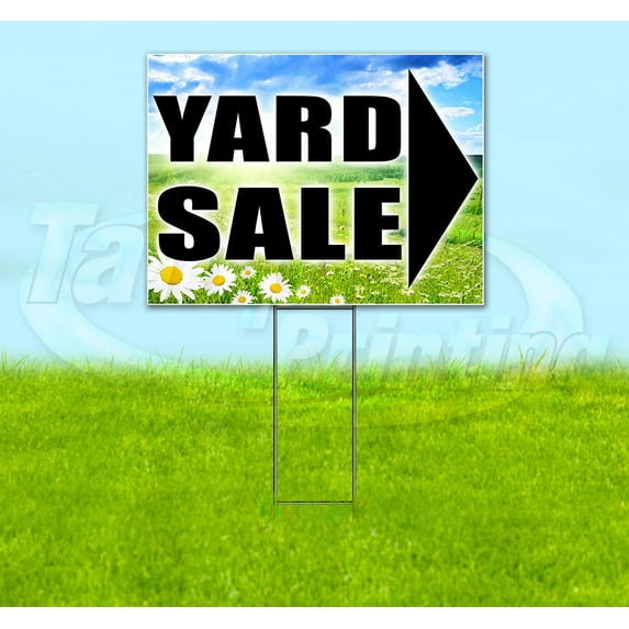 Yard Sale Right (18" x 24") Yard Sign, Includes Metal Step Stake