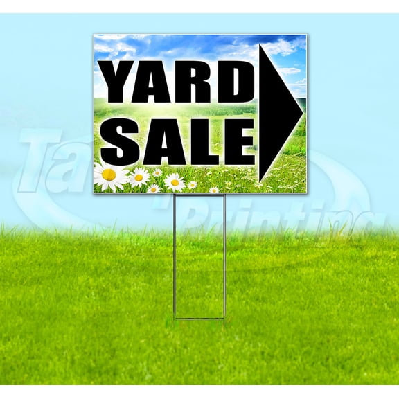 Yard Sale Right (18" x 24") Yard Sign, Includes Metal Step Stake