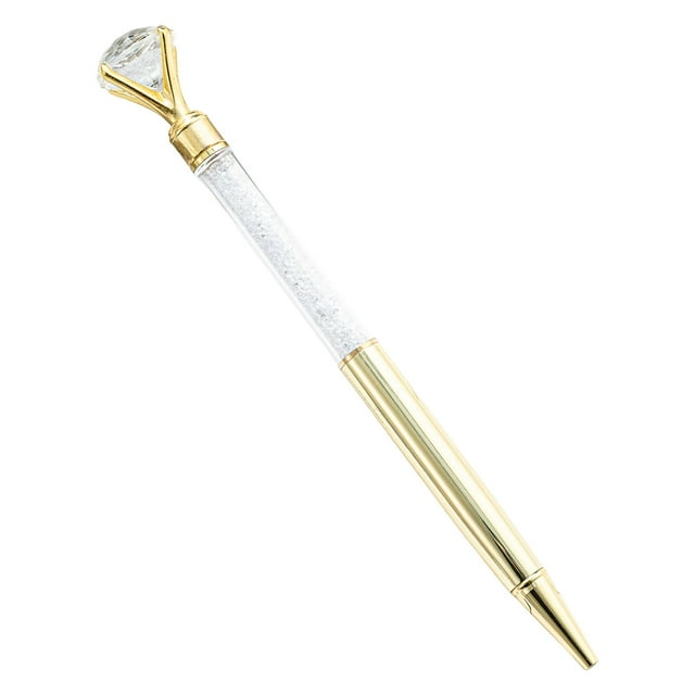 CSChome Ballpoint Pen Glitter Half Transparent Ballpoint Pen with Replaceable Refill Portable Writing Tool for Students