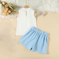thumbnail image 7 of Fesfesfes Outfits For Kids Kids Girls Summer Outfits Toddler Girls Short Sleeve Shirts Tops Pleated Skirt Set 2Pcs Clothing For Girls 2-8 Years, 7 of 7