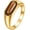 Gold Brown, variant on Women's Stainless Steel 8mm Simple Vintage Thin Synthetic Turquoise Gemstone Stacking Signet Pinky Ring