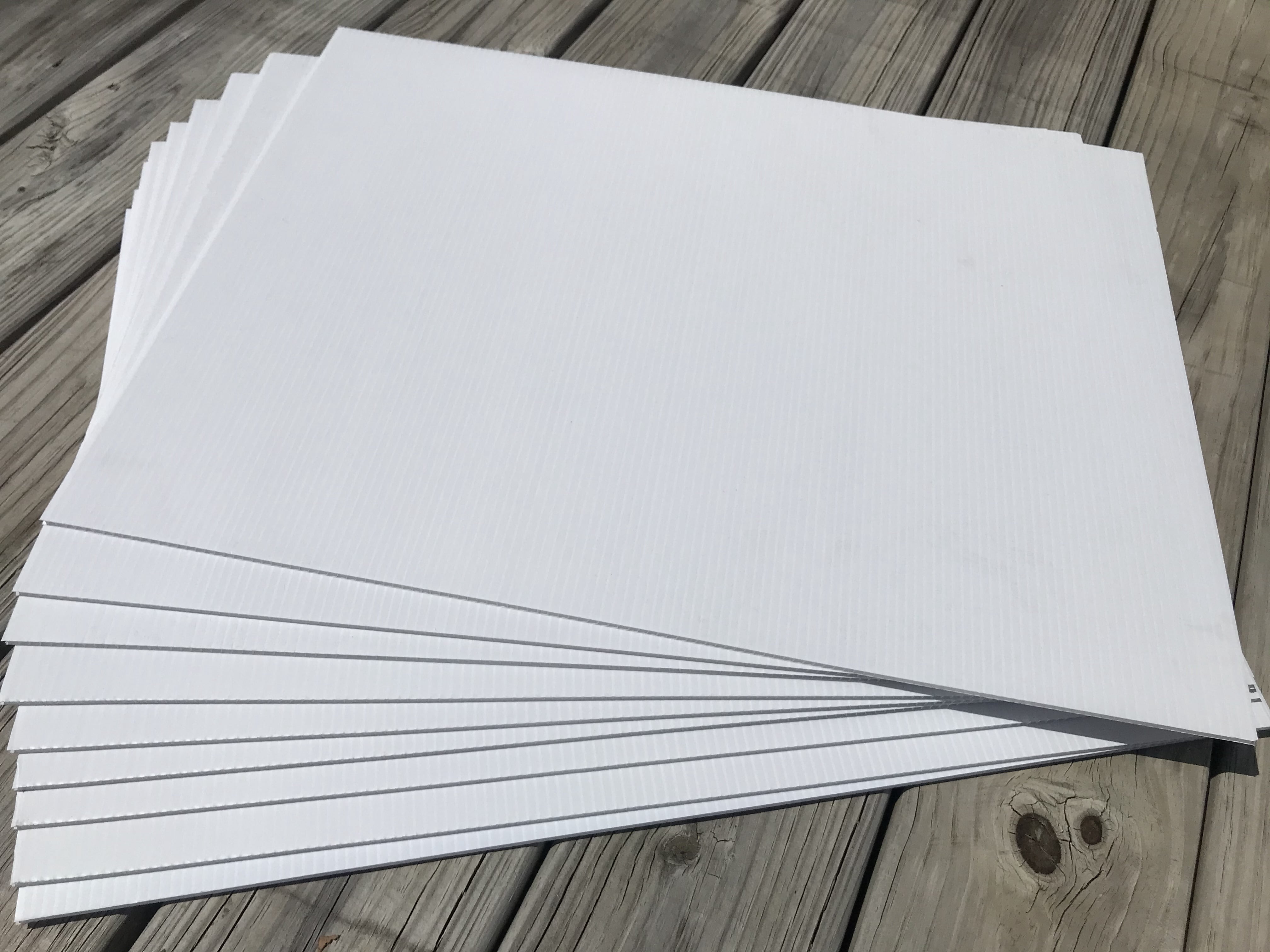 Yard Signs Pack of 40 White Blank Signs White 18"x24" x 4mm Corrugated Plastic Sign Board Bundles of 40 Pieces, Ship Same Day