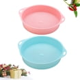 thumbnail image 1 of OULII 2PCS Soil Sifter Plastic Screen for Gardening Activities Blue and Pink, 1 of 6