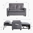 ZAFLY 2 Seater Foldable Loveseat, Pull Out Sofa Bed, Convertible Couch
