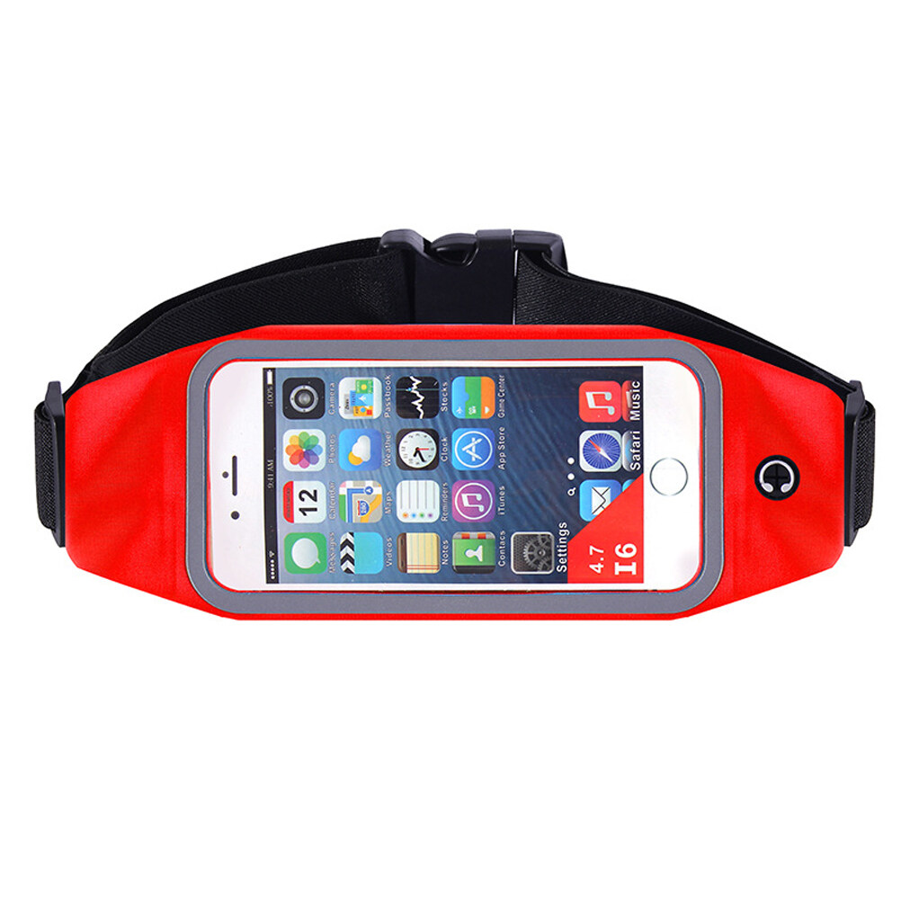 4.7" Running Belt Pouch Water Resistant Reflective Zipper Fanny Waist