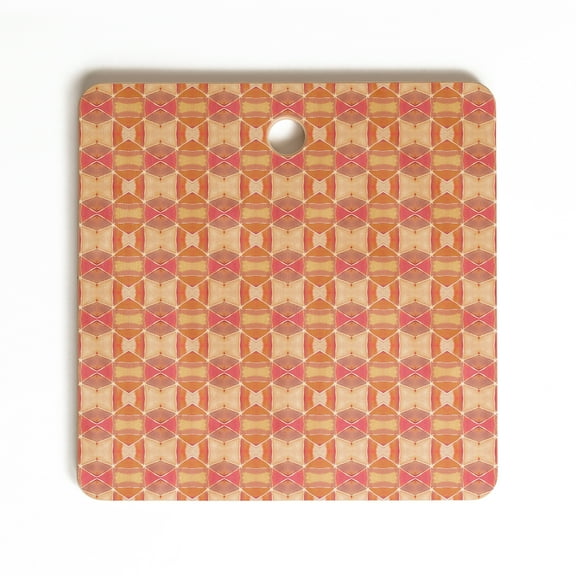 Society6 Amy Sia Agadir 4 Peach Square Cutting Board