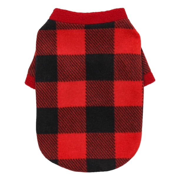 Ropa de lana para perros, chaleco informal a cuadros para cachorros, chaqueta, productos para mascotas de Año Nuevo (M)