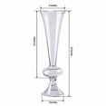 thumbnail image 5 of BalsaCircle Clear 4 Pieces 15" Glass Trumpet Vases Party Centerpieces Flowers Cheap Bulk, 5 of 8