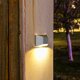 thumbnail image 1 of mfyjkho Luz solar para escaleras exteriores y patios, carcasa de plástico plateado, encendido y apagado automático, resistente a la intemperie, 10 x 7 x 3,5 cm, paquete de 1, 1 of 6