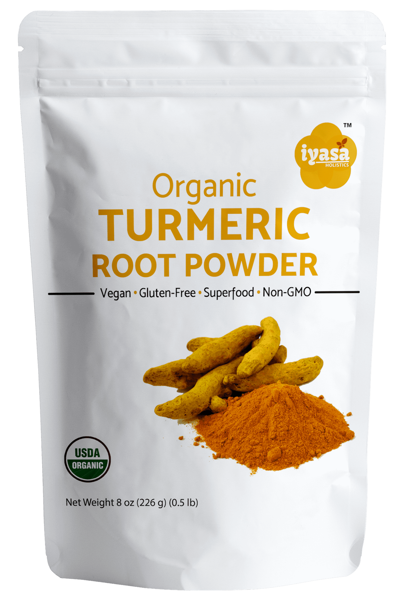 Organic Turmeric Root Powder, Curcumin, USDA Certified, Finely Ground Indian Spice, Natural Food