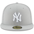 thumbnail image 2 of Men's New Era Gray New York Yankees Fashion Color Basic 59FIFTY Fitted Hat, 2 of 4