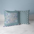 thumbnail image 3 of Aquatic Peacock Indoor/Outdoor Pillow with Removable Cover in Gray 20x20, 3 of 7