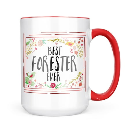 

Neonblond Happy Floral Border Forester Mug gift for Coffee Tea lovers
