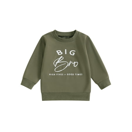 

WERNZATT Toddler Boys Girls Sweatshirts Letter Print Long Sleeve Baby Pullovers