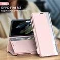 thumbnail image 2 of ELEHOLD Magnetic Case for OnePlus Open, Slim Flip Leather Case with Pen Slot Kickstand Function Complimentary Stylus Pen Full Body Protection Plating Shockproof Case for One Plus Open, Pink, 2 of 8