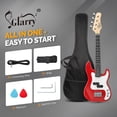 thumbnail image 6 of GLARRY 36in Electric Bass Guitar, 4 String Beginner Starter Kit with Accessories including Cable, Strap, Bag for Kids and Adults (Red), 6 of 7