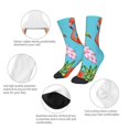 thumbnail image 3 of Uemuo Tropical Jungle Flamingo Printed Kids Boys Socks Seamless Crew Socks Crazy Funny Athletic Sport Socks for Children, 3 of 6