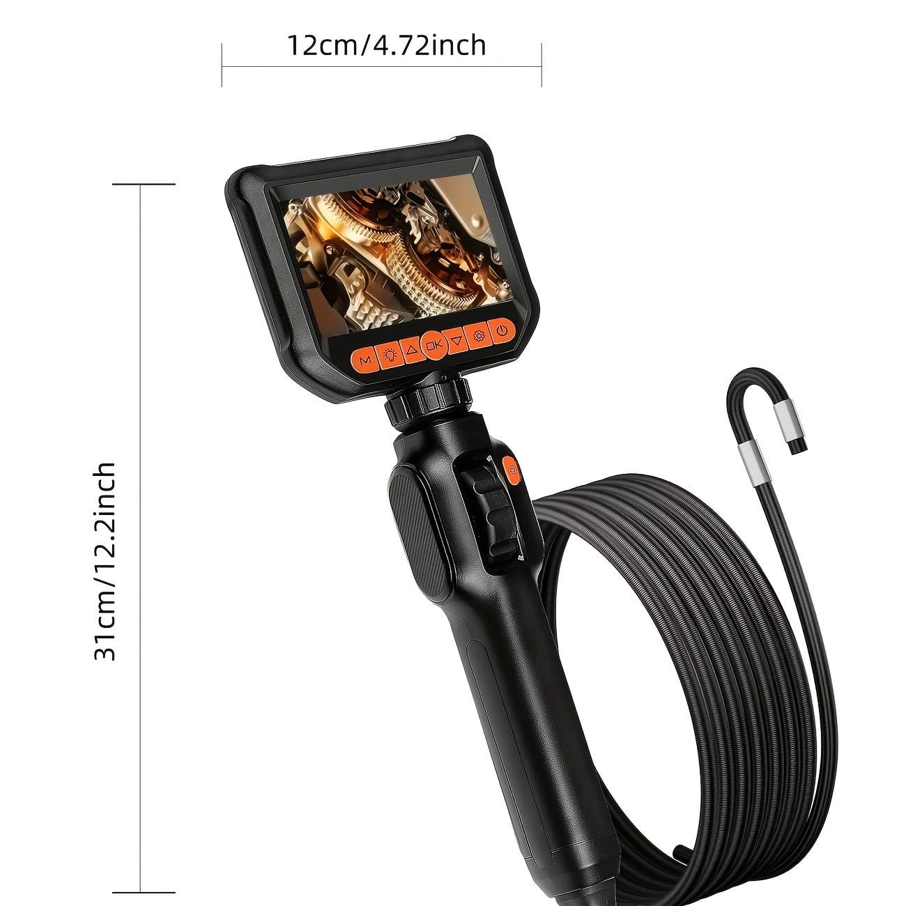 Endoscope Camera with Light, 1920 HD Industrial Endoscope Inspection Camera with Light, 4.3" Video Inspection Endoscope for Automotive Aircraft Mechanics Tools & Gifts for Men