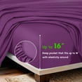 thumbnail image 5 of Sonoro Kate Luxury Cooling Bamboo Bed Sheet Set - Deep Pockets - 4 Piece, California King, Purple, 5 of 7