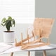 thumbnail image 4 of Escurreplatos de Bambú, Soporte para Tazas, Tabla de Cortar, Platillos, Escurridor de Platos, Accesorios de Cocina de Madera, Soporte para Tapa de Olla, 4 of 6