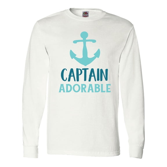 Inktastic Captain Adorable, Boat Anchor, Nautical - Blue Long Sleeve T-Shirt