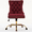 Wine Red, variant on PAPROOS Vanity Chair, Swivel Home Office Chair, Ergonomic Home Desk Chair with Golden Metal Base, Adjustable Height, Velvet Upholstered Tufted Button Task Chair, Wine Red