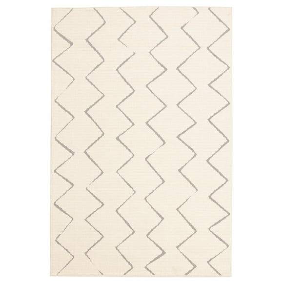 Raya Ivory Polypropylene Rug 6'7" x 9'6"