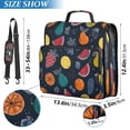 thumbnail image 3 of Water-Resistant 3-Ring Binder Organizer with Multiple Pockets Zipper Binder Bag for Office Cartoon Variety Of Fruits, 3 of 8