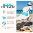 thumbnail image 4 of Ostrich The Ladies Comfort Lounger, Foldable Beach Pool Tanning Chair, White, 4 of 9