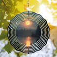 thumbnail image 3 of Metal Hanging Wind Spinners with Wave - Like Patterns - Tranquil Garden Wind Chimes for Serene Outdoor Decor, 3 of 6