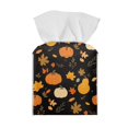 thumbnail image 2 of Psesaysky Cute Tissue Box Cover Square Waterproof PU Leather Car Tissue Holder Tissues Boxes Organizer for Bathroom Vanity, Night Stands, Office, Home, Kitchen (Thanksgiving Pumpkin Leaves), 2 of 7