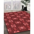 thumbnail image 3 of Ahgly Tapis Rectangulaire Lavable en Machine Intérieur Transitionnel Rouge Canneberge, 8 Pieds x 10 Pieds, 3 of 7