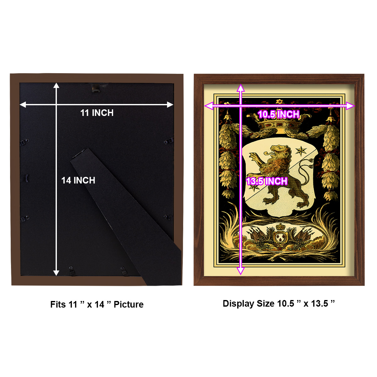 Family Crest III -Framed Print w/glass-Chestnut