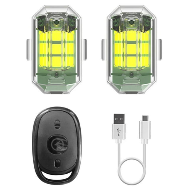 Tignapoo New Remote Control Dual Strobe Lights for Motorcycle, Car, and Outdoor Use with Long Battery Life and Waterproof Design