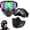Colored+Black, variant on Detachable Full Face Goggle Mask, Anti-Fog Grass Cutting Mask with Sponge Pad, for Welding, Riding and Mowing Protection