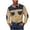 Blue, variant on YYDGH Men's Western Cargo Shirts Lapel Long Sleeve Button Down Shirts Color Block Casual Loose Fit Business Work Tops Black 3XL