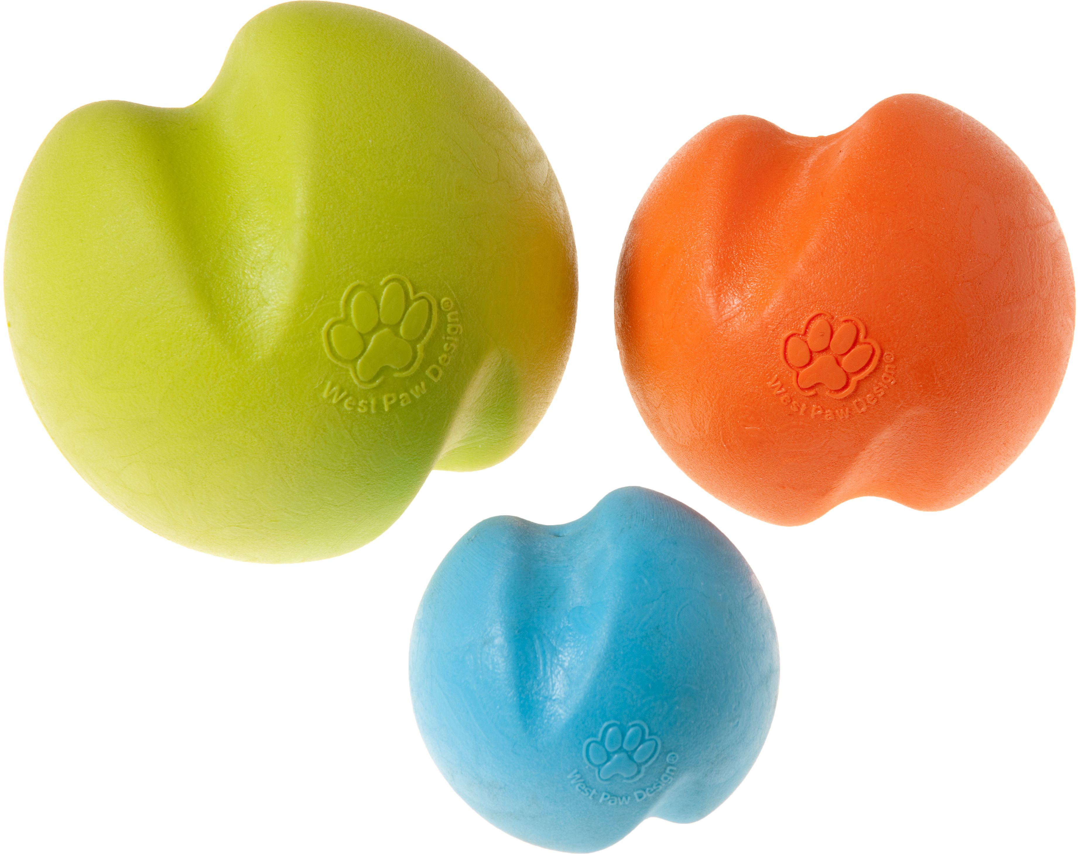 West Paw Zogoflex Jive XS 2" Dog Toy Tangerine