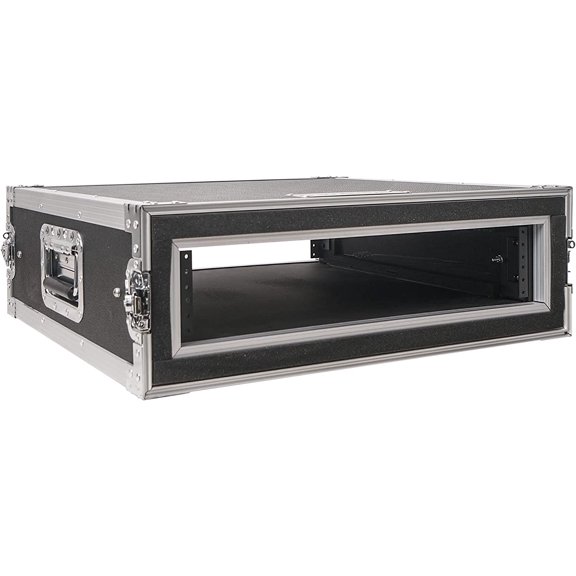 Sound Town Shock Mount 2U ATA Plywood Rack Case with 21" Rackable Depth, 2-Space Size, Pro Tour Grade (STRC-SP2U)