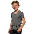 thumbnail image 3 of Hifoo Child Cool Comfort Kids Short Sleeve Shirt V-Neck For Boys Girls Casual Playwear Soft Blend Tee Tops Back To School Holiday Blouses, 3 of 6