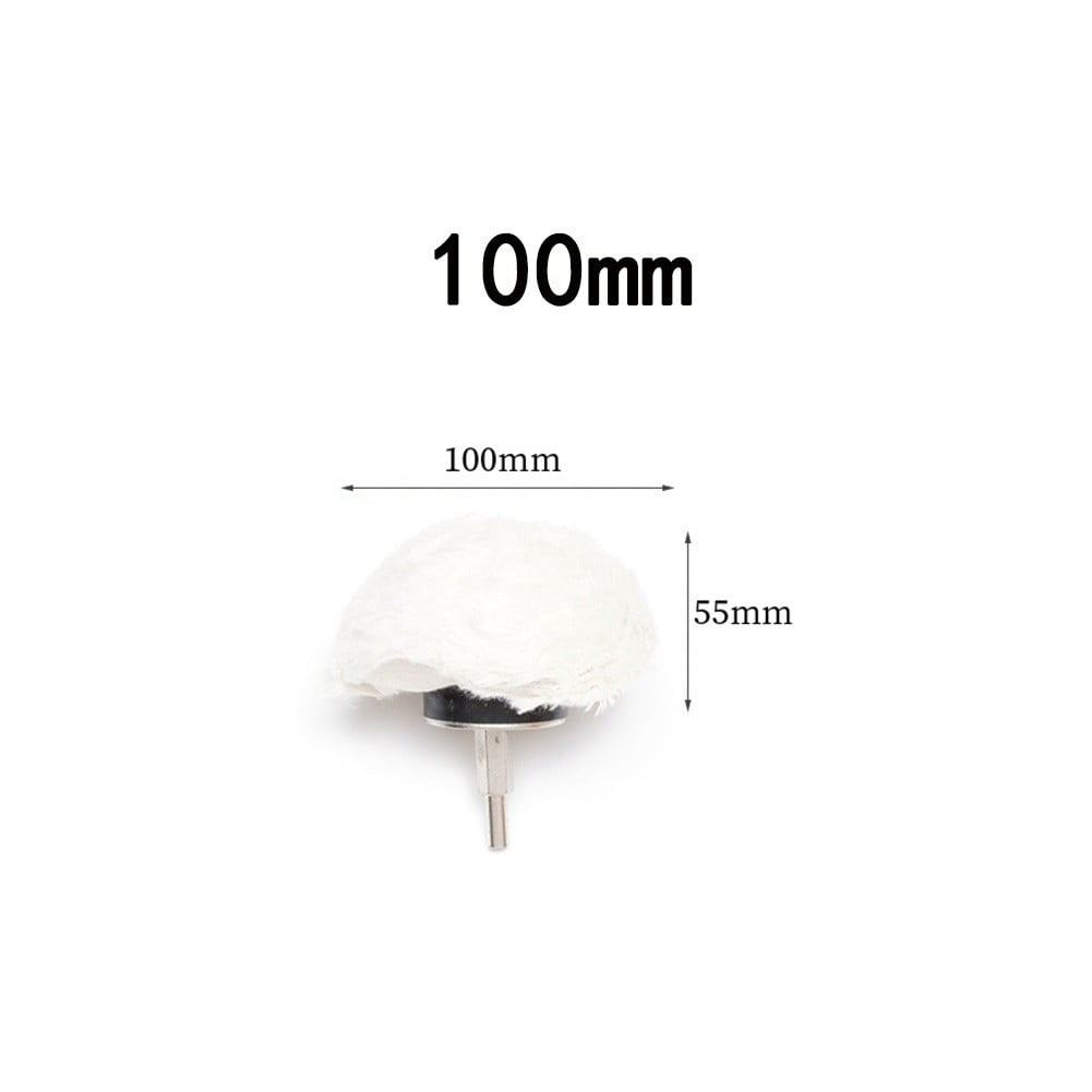 4in 100% Cotton Dome Polishing Mop Buffing Wheel Polish Pad Polisher Drill 100mm 