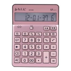 Amdohai Calculatrice électronique Calculatrice de bureau musical 12 Grand chiffre LCD Calculateur de comptabilité d'affichage avec piano musical