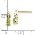 thumbnail image 2 of 14k Yellow Gold Left and Right Peridot Diamond Earrings, 2 of 5