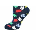 thumbnail image 4 of Sierra Socks Leaves Pattern Cotton Crew Socks ( Shoe Size: 4-10, Navy), 4 of 4