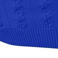 thumbnail image 3 of GA WEIHUA Clearance Deals! Men's Quarter Zip Sweaters Polo Zip Up Pullove Long Sleeve Solid Color Cable Knitted Sweater Soft Casual Ribbing Edge Sweatshirt(Blue,XL), 3 of 8